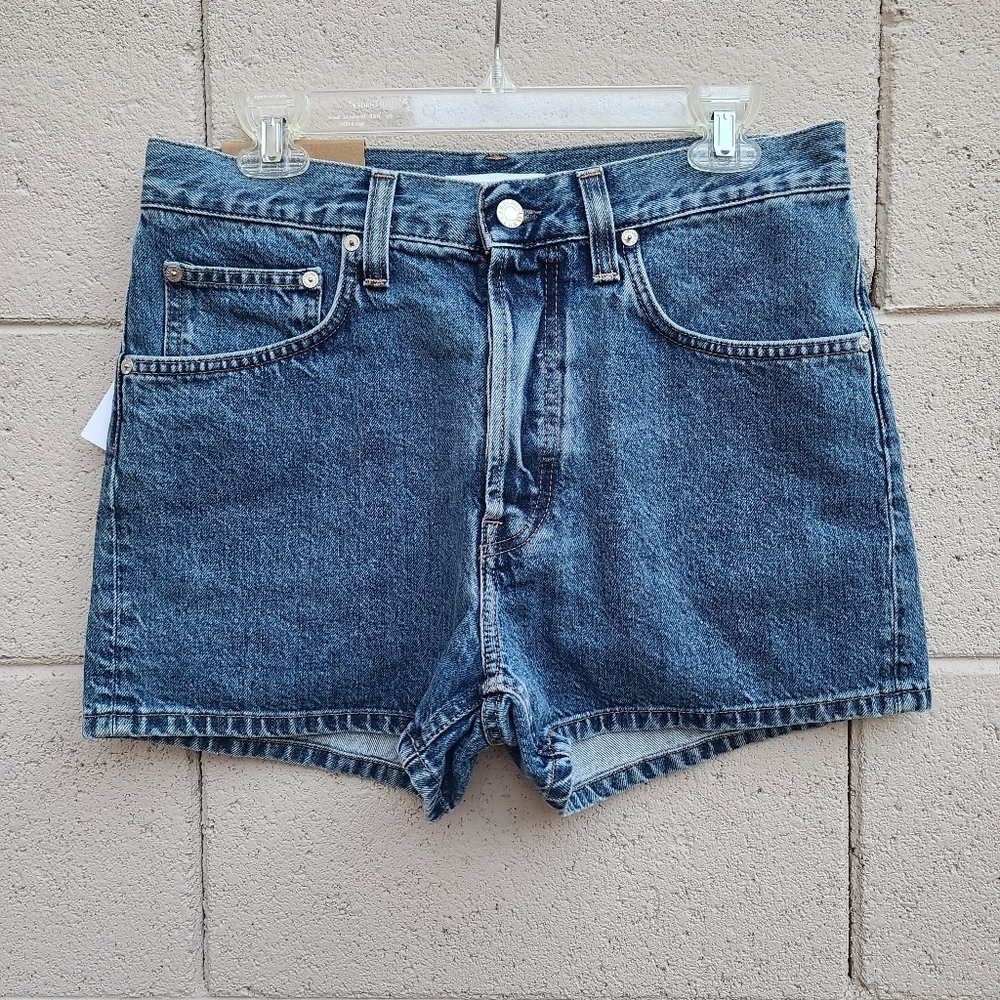 Helmut Lang Masc Hi-Rise Denim Jean Shorts 28 NWT